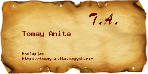 Tomay Anita névjegykártya